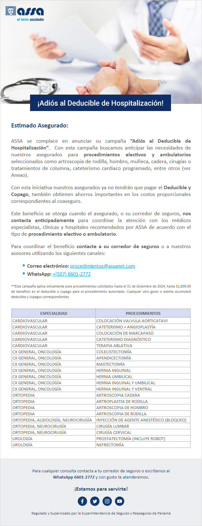 Deducible de hospitalizacion Seguros de salud