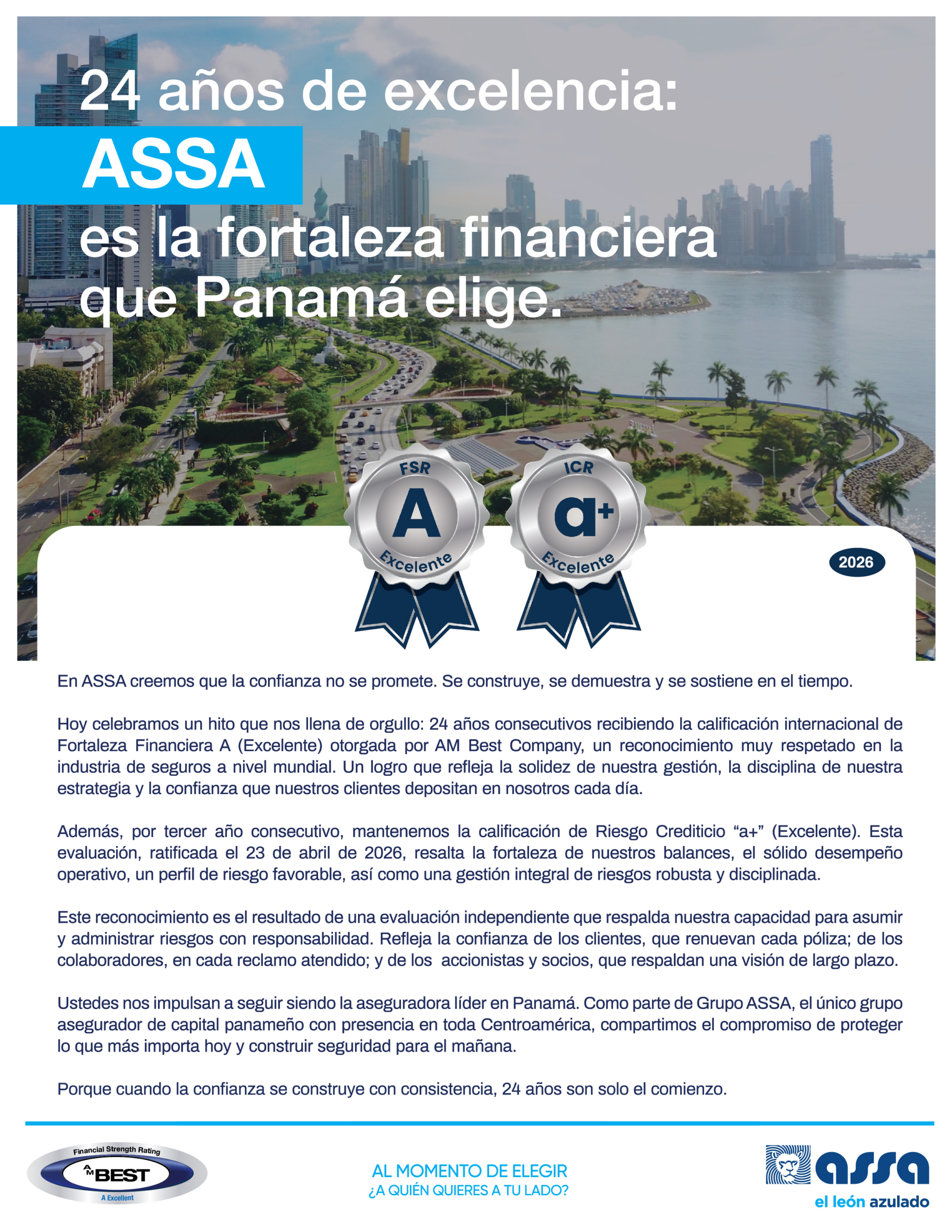 Calificación de seguros A.M. Best Company año 2026